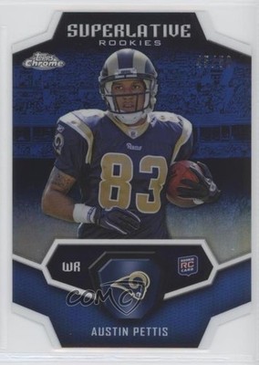 2011 Topps Chrome Superlative Rookies Blue Refractor 45/50 Austin Pettis RC 9u7