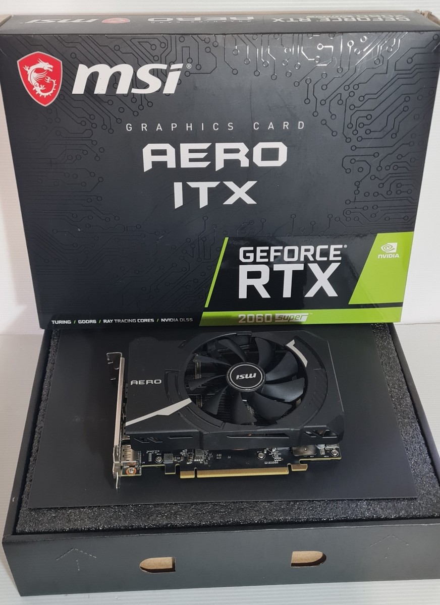 MSI GeForce RTX 2060 Super Aero ITX 8GB OC Graphics Card Used PCIe