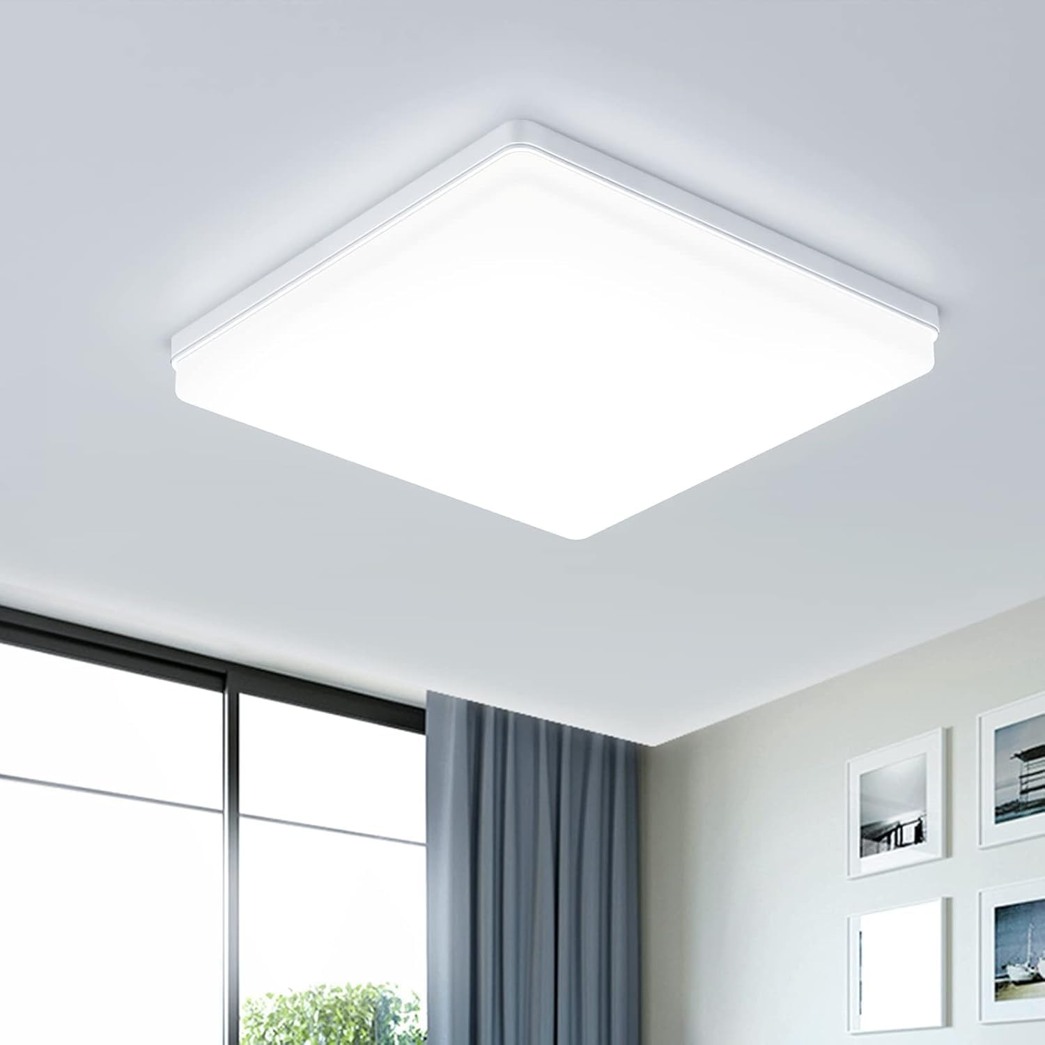 Plafoniera Bagno LED 48W Quadrata 6500K IP44 - Risparmio Energetico