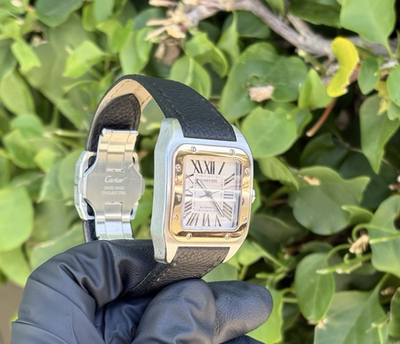Cartier Santos 100 Ref. 2878 34mm Two-Tone Steel & Yellow Gold