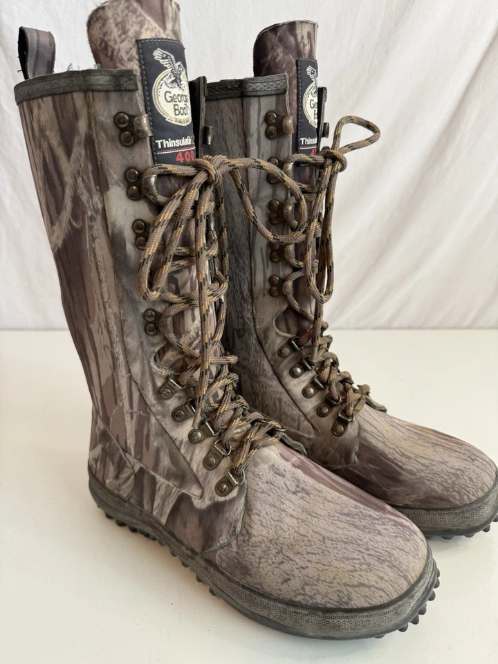 Thinsulate Mens Ultra Camo Realtree Round Toe Hunting 12” Rain Boots Size 8M - Image 4 of 4