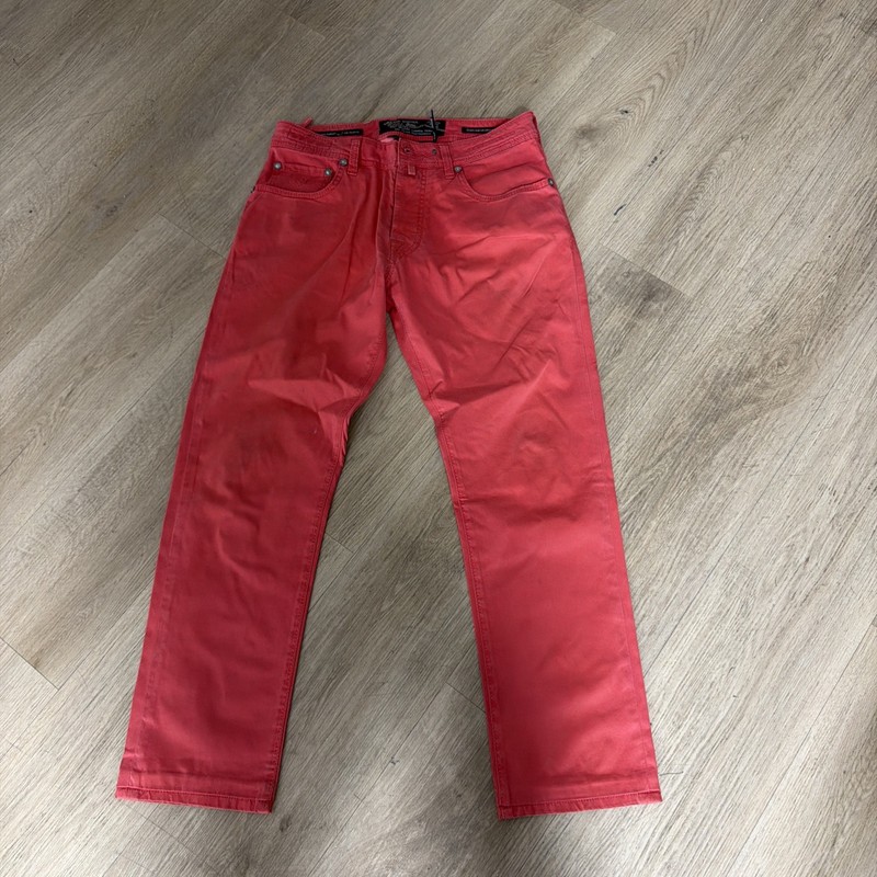 Jacob Cohen J688 Comfort Slim Fit Jeans Size 32 /30 Red Made in Italy Luxury