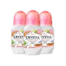 Crystal Deodorant Essence Roll-On 2.25oz Coconut Vanilla 1 Count Pack of 3 
