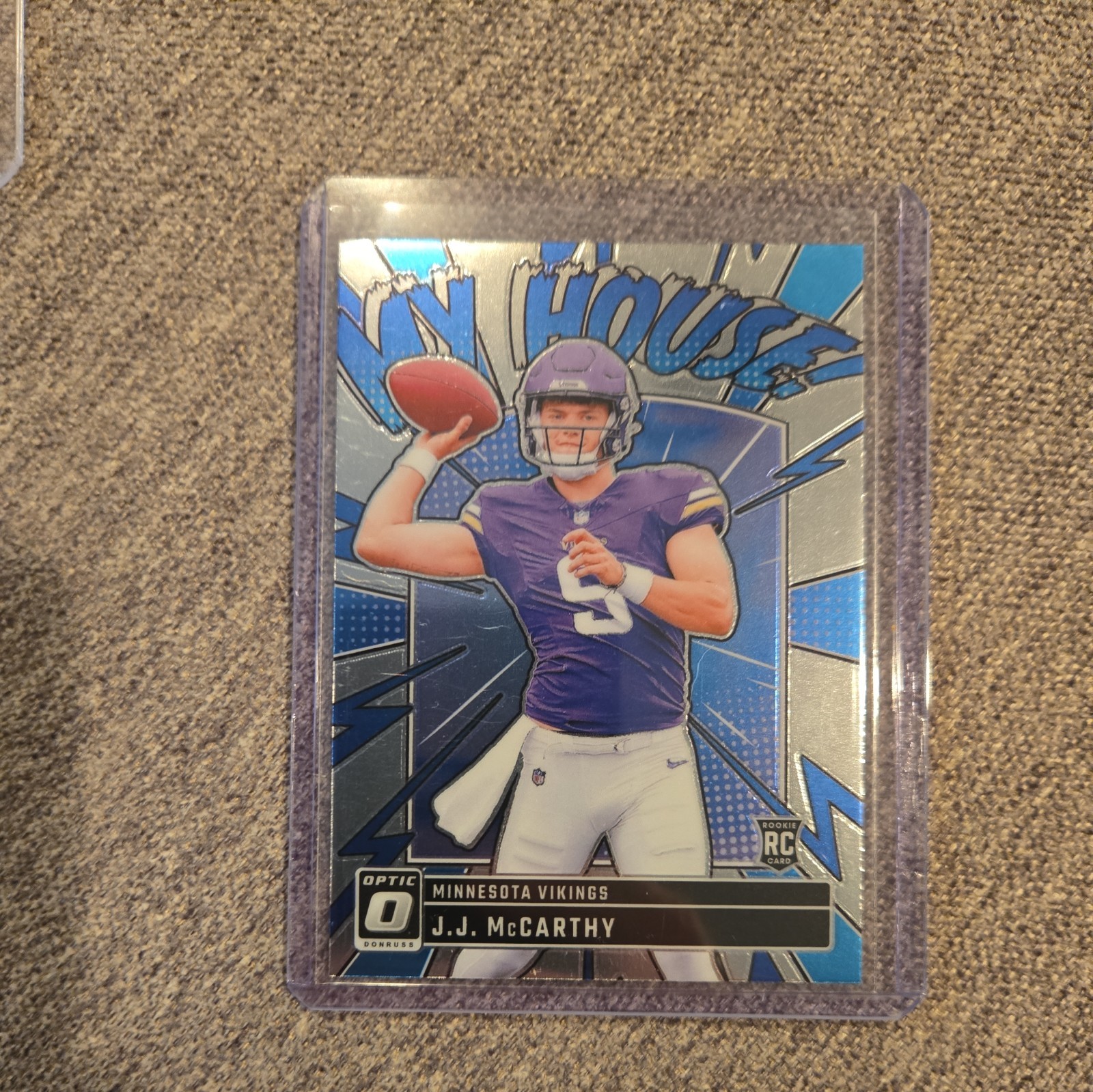 J.J. McCarthy 2024 Panini Donruss Optic RC My House Rookie #6 Vikings