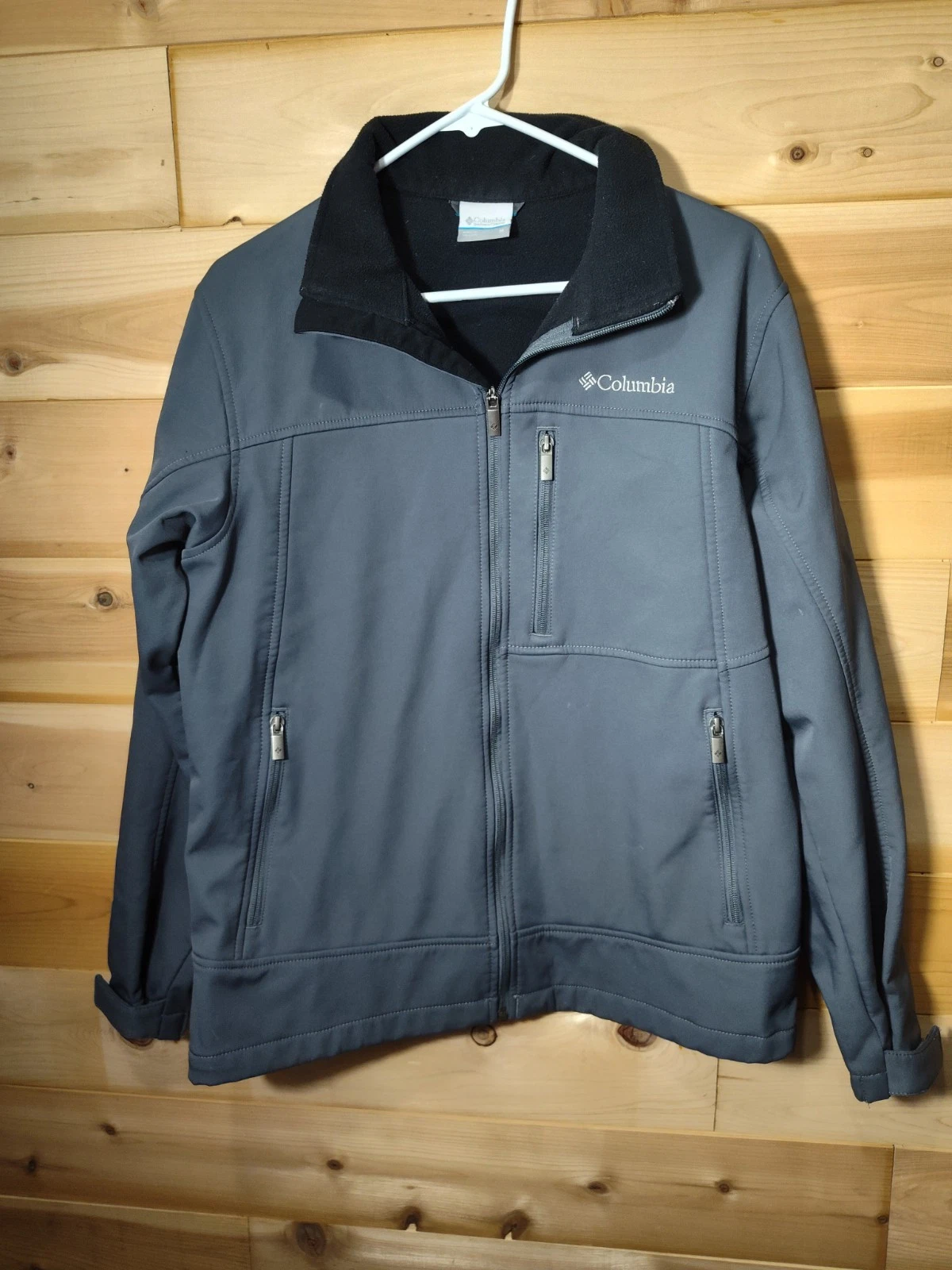 Columbia Black Ascender Soft Shell Full-Zip Jacket Men's Medium (M)