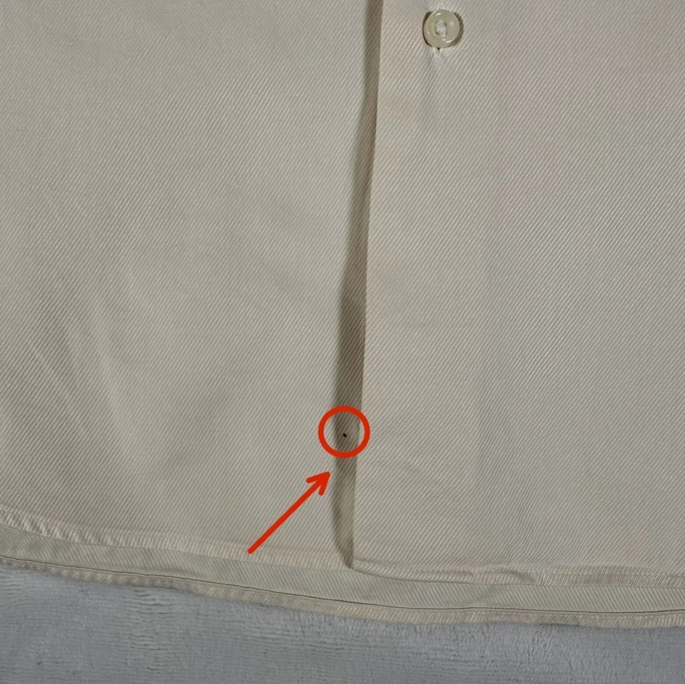 Hugo Boss Dress Shirt Men Size 15.5 32/33 Beige Long Sleeve 100% Cotton Comfort - Image 4 of 4