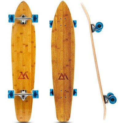 Magneto 44 inch Kicktail Cruiser Longboard Skateboard - Blue