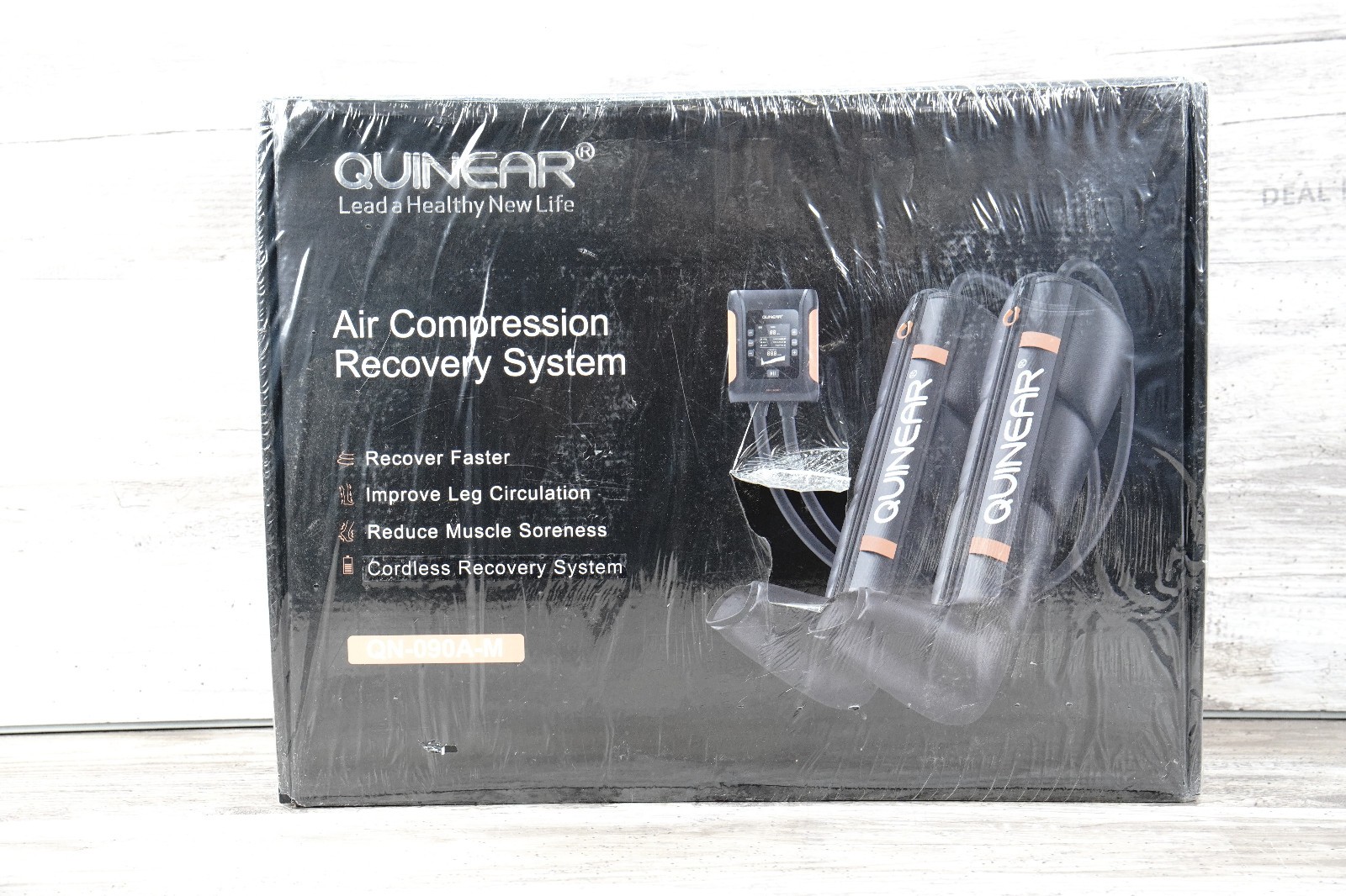 QUINEAR Professional Leg Recovery System, Cordless Air Compression Size M, QN90M