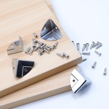 8PCS Corner Protectors Iron Edge Guard Silver Corner Brackets Furniture Decor...