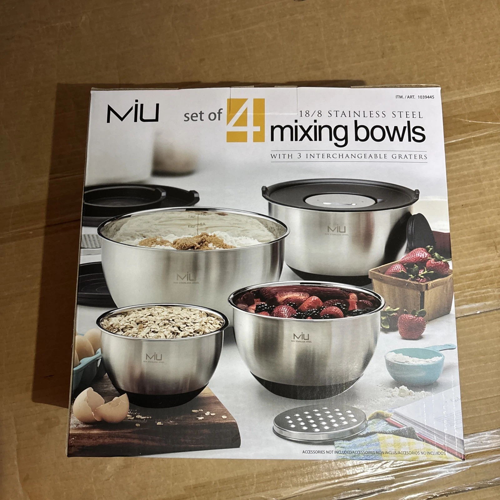Miu Stainless Steel Mixing Bowls With 3 Interchangeable Graters Set Of 4
Opens in a new window or ta