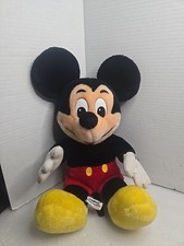 Vintage Disneyland Walt Disney World Mickey Mouse Plush 14" 1980s Plush Korea