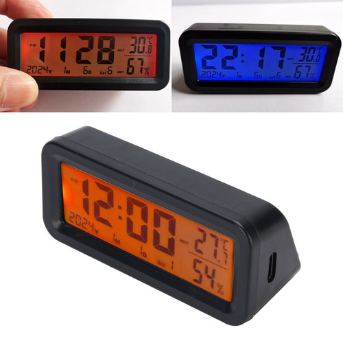 LCD Display Car Dashboard Clock Luminous Electronic Clock Small Digital Clock - Picture 7 of 12