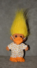 Troll Doll 4 1/2" Russ Easter Duck Chicken Yellow hair
