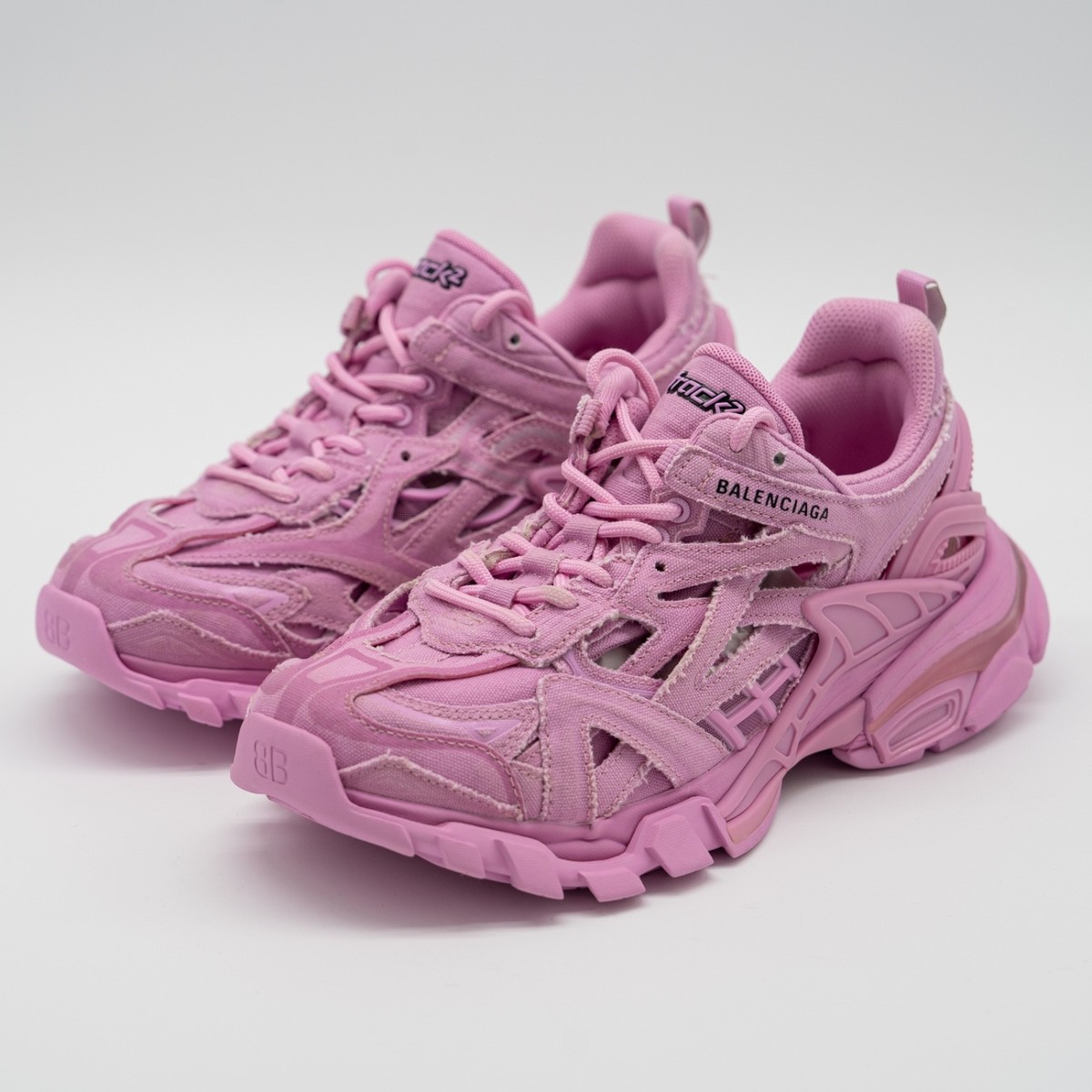 size 37 EU / 7 US Balenciaga Track 2 Sneakers Pink Open | eBay