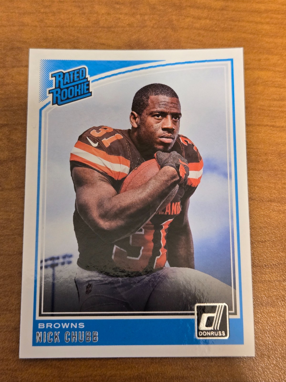 2018 Panini Donruss - Nick Chubb - 308 RC - Rated Rookie