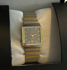Rado DiaStar Quarz Armbanduhr quadratisch Edelstahl silber/schwarz Datum