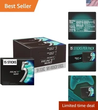 React Mint Sugar-Free Chewing Gum: 150 Individual Sticks for Fresh Breath