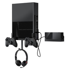 Xbox One Wall Mount Kit with Power Brick Mount, Detachable Controller Holder ...
