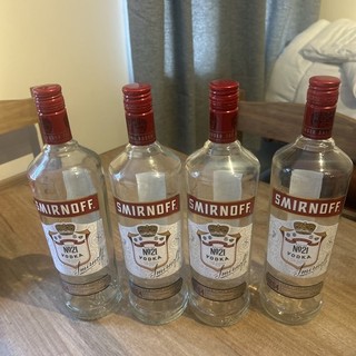 Large Collection Of Used Vodka Spirit Bottles Man Cave Bar