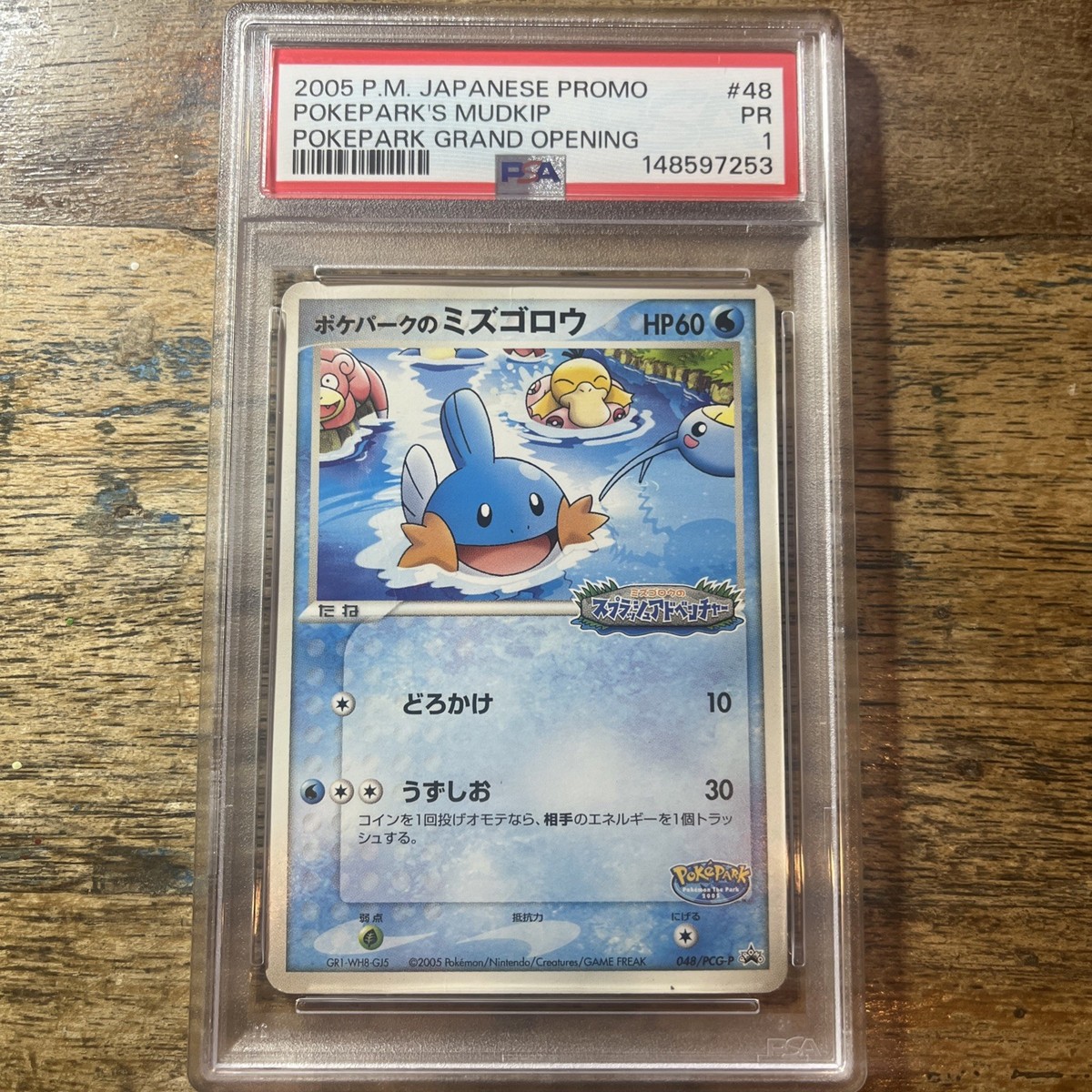 Pokemon 2005 PokePark Grand Opening Mudkip #48 Japanese Promo PSA