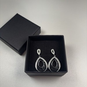 Authentic Black & White 3.00 Ctw 18K White Gold Plated Bronze