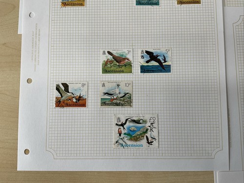 QE Commonwealth Stamps Ascension Islands Vals To 10/- On 9 Leaves 1 St Card G60 - Imagen 10 de 19