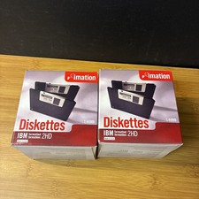 Box Lot of 2 Imation 3.5" Floppy Diskettes 25 Pack IBM Formatted 1.44MB 2HD New