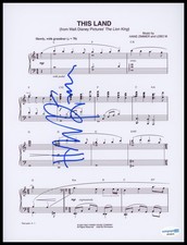 Hans Zimmer "The Lion King" AUTOGRAPH Signed 'This Land' 8.5x11 Sheet Music ACOA
