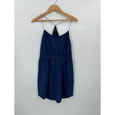 Madewell Silk Starview Cami Dress with pockets in Navy Blue Size 8