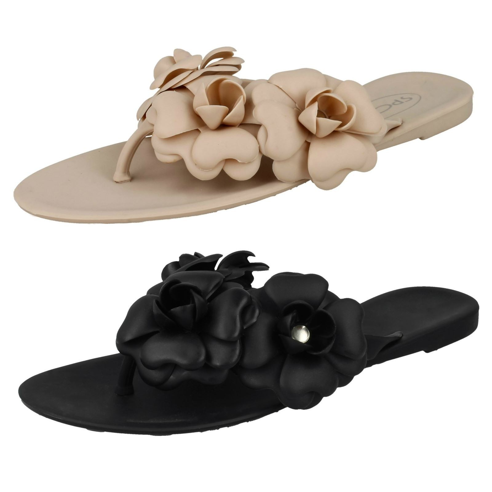 Sandalias Planas De Gel Para Mujer Con Dedal Spot On