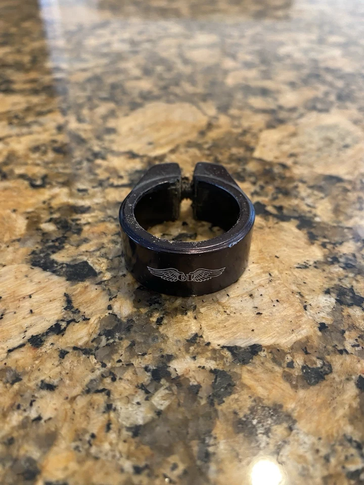 Abrazadera de tija de sillín vintage años 00 Old School BMX GT Dyno 28,6 mm Freestyle Race Foto 2 de 4