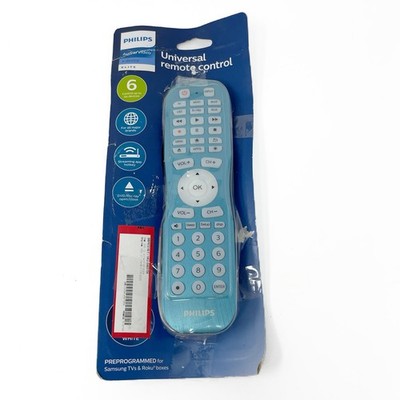 New Philips 6 Device Backlit Universal Remote Control Samsung TV And Roku Boxes
