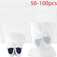 50-100Pcs Transparent Shoe Bags For Travel Portable Large Clear Shoe Bag Storage