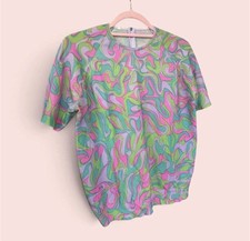 Vintage Damen T-Shirt S Rundhals Kurzarm psyc...
