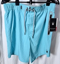 NWT Spyder Swim Trunks Size XL Turquoise Blue Quick Dry UV Protection