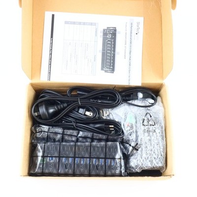 StarTech 10-Port Industrial USB 3.0 Hub HB30A10AME w/ Power Adapter 5Gbps - NEW