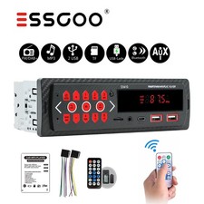 Single 1 Din Bluetooth Car Stereo Radio MP3 Player In-dash Head Unit USB/FM/AUX