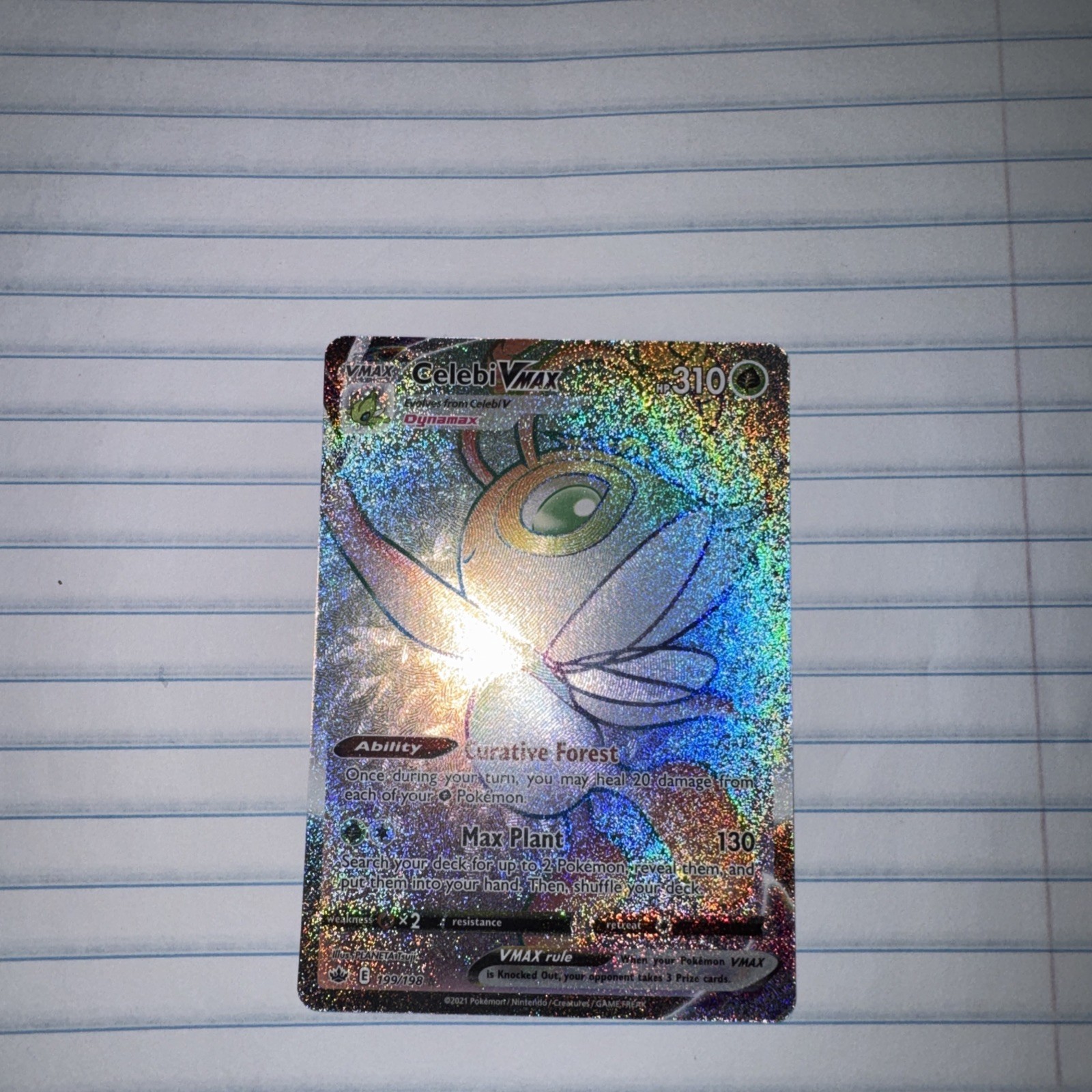 Celebi VMAX (Secret) Secret Rare SWSH06: Chilling Reign 199/198 NM