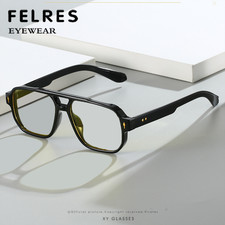 Fashion 143mm Frame Pilot Reading Glasses Men Anti Blue Light Premium Glasses