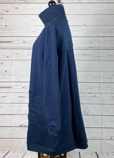 Pomander Place Tuckernuck Dress Large Blue Porter Sweatshirt Mock Neck Mini