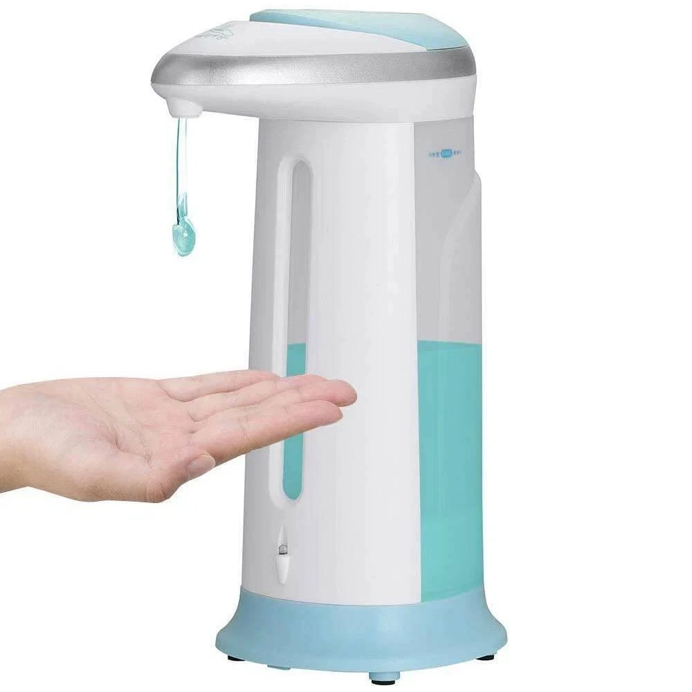 Dispenser Sapone Automatico Senza Contatto - 300ml A Batteria Con Sensore E 4 Livelli Regolabili - Impermeabile IPX6 Per Cucina E Bagno (Grigio)
