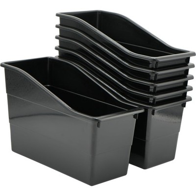4E's Novelty 6 Durable Book and Binder Holder, Files Book Bins for Classroom, Pl