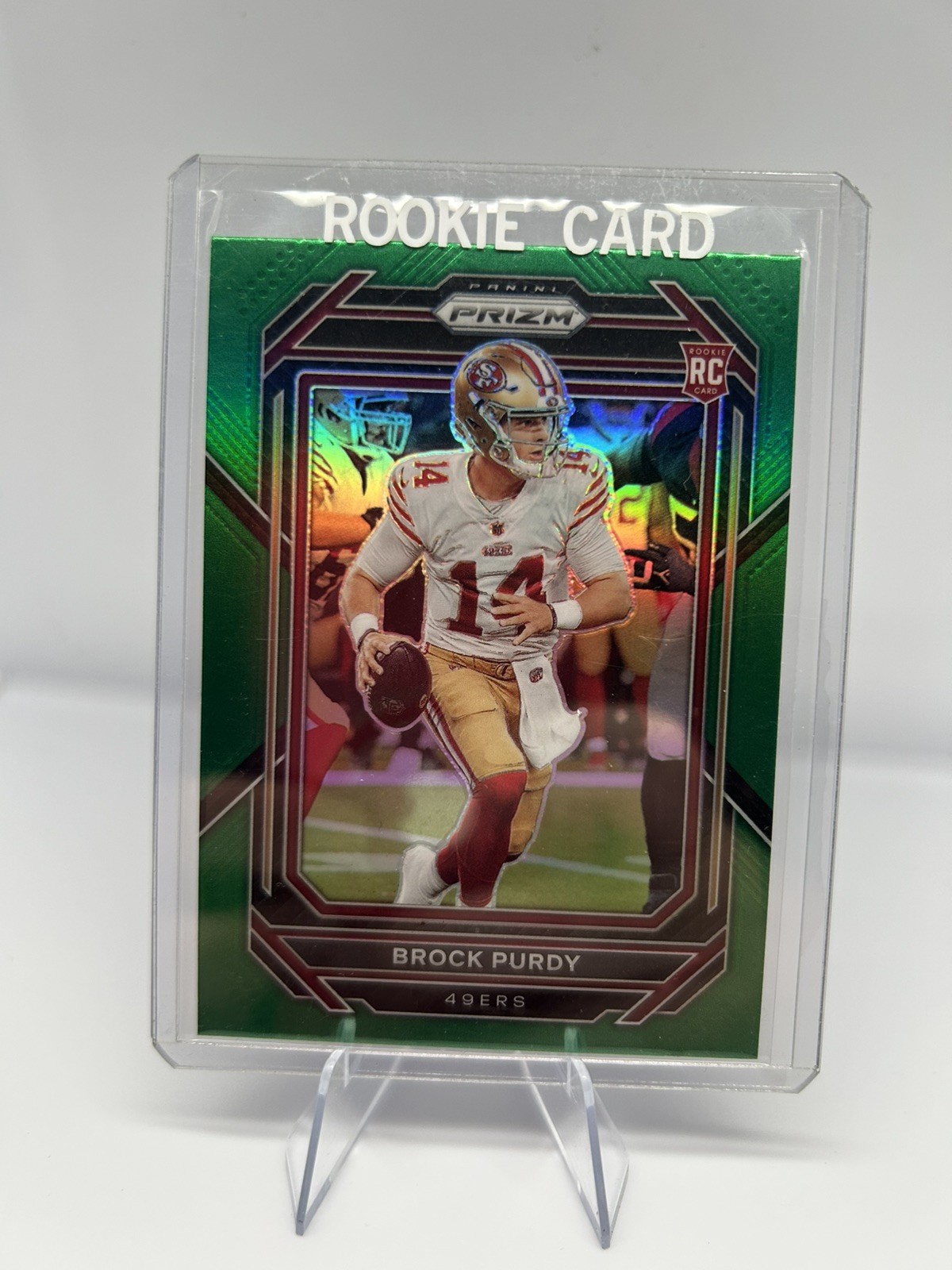 Brock Purdy RC Rookie 2022 Panini Prizm Green San Francisco 49ers #353