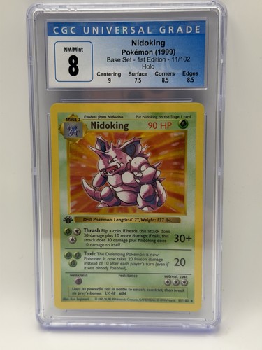 Nidoking (1st Edition) graded CGC 8 for sale on eBay