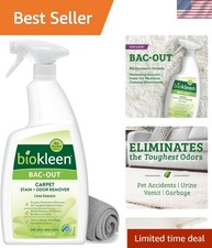 Eco-Friendly Bac-Out Stain Remover 32oz - Natural Pet Stain & Odor Solution 1.03 per fl oz