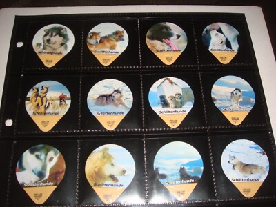 HUNDE, SCHLITTEN HUSKY HUNDE 30 CREME CAFE DEUTSCHE AUSGABE 30ER SET SAHNEKÄNNCHEN TOPS SELTEN 