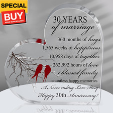 Years of Marriage Gift Wedding Anniversary Heart Marriage Keepsake Decoration Gi