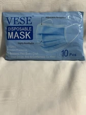 Lot Of 11 - 10 CT  Vese Disposable 3 Layers Masks - 110 CT Masks Total!!