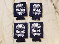 Set of 4 Modelo Beer Cerveza Koozie Blue Brand New!