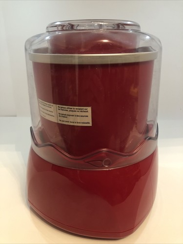 Cuisinart ICE-21 Frozen Yogurt Sorbet and Ice Cream Maker Red Complete - Picture 3 of 10
